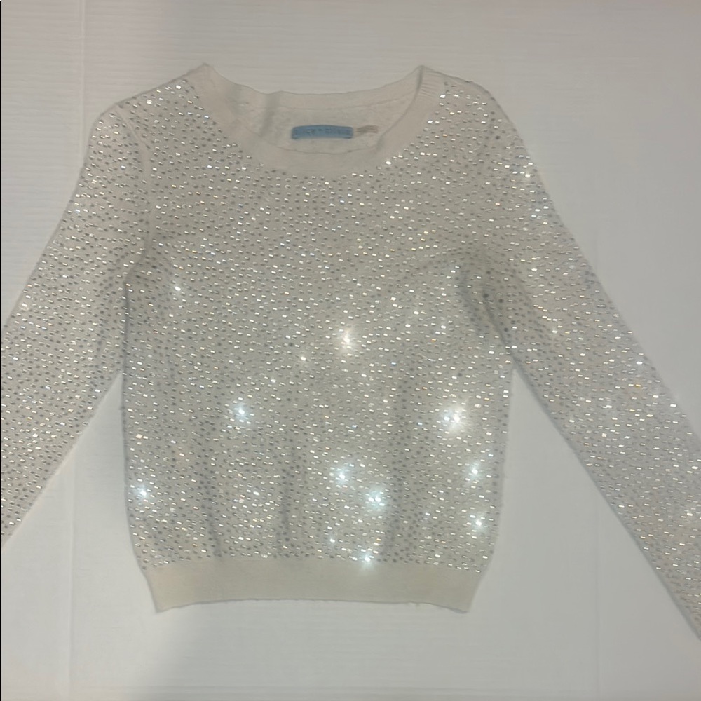 Alice and Olivia Sparkling Sequin Sweater